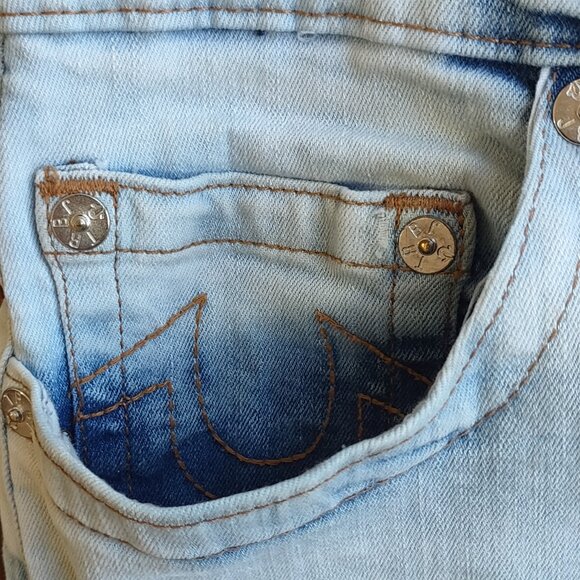 True Religion Geno Relaxed Slim Jeans Light Wash Men's Size 31 x 33 - Picture 4 of 16